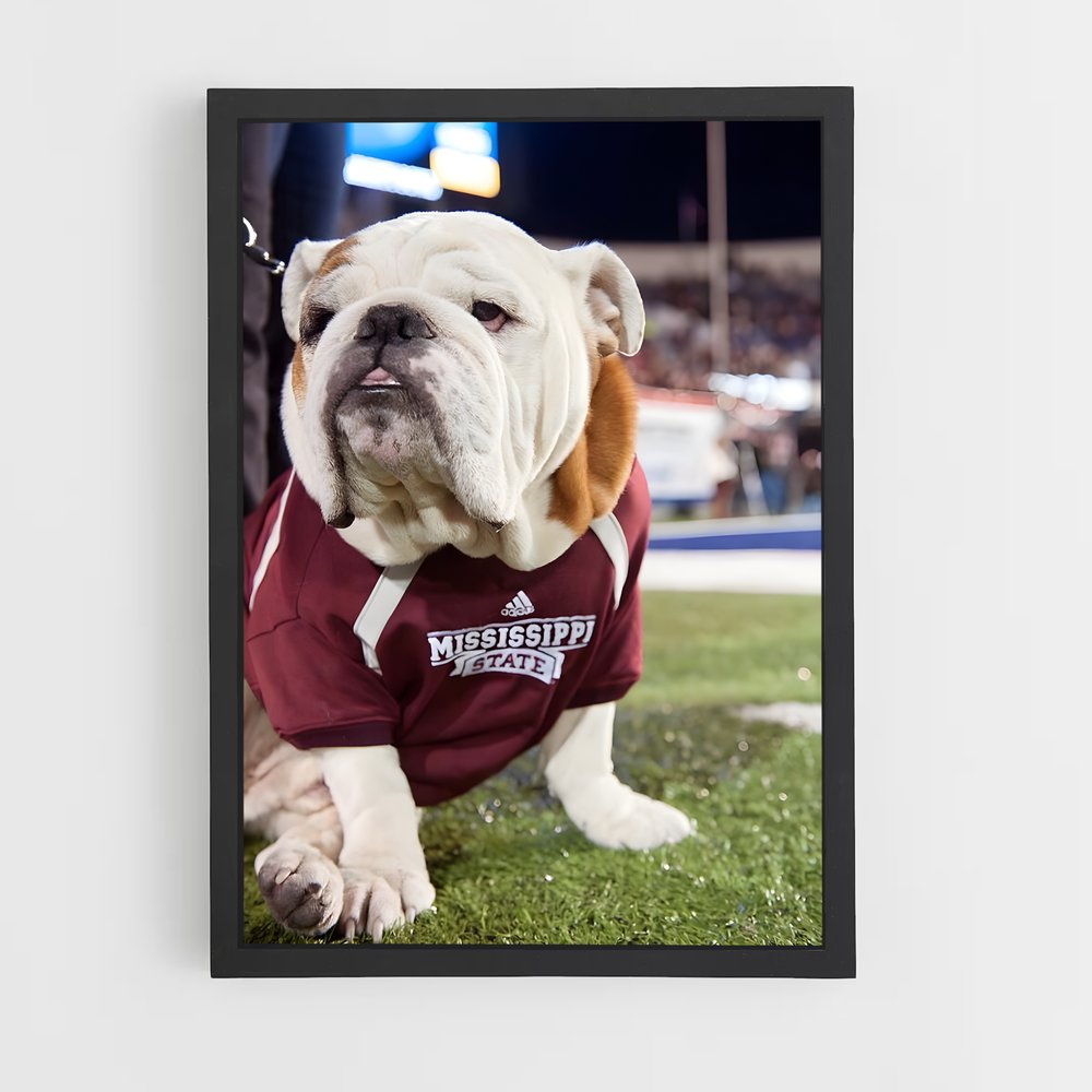 Poster Bulldogs en Maroon – affiche Baseball (vue 2)